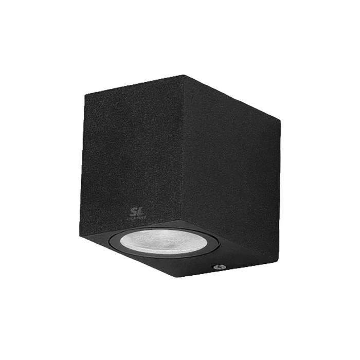 Black rectangular-shaped outdoor wall light with IP54
