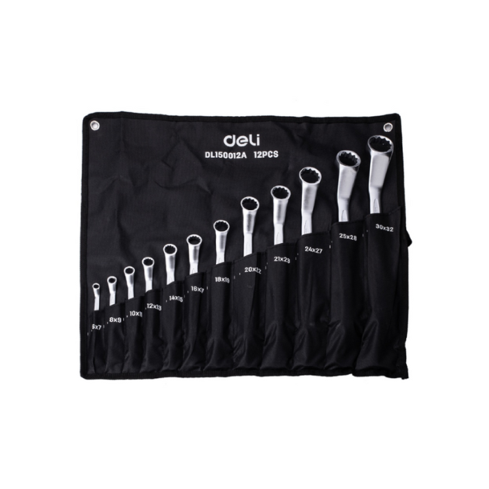 12-Piece Open-End & Ring-End Wrench Set EDL130012A DELI+