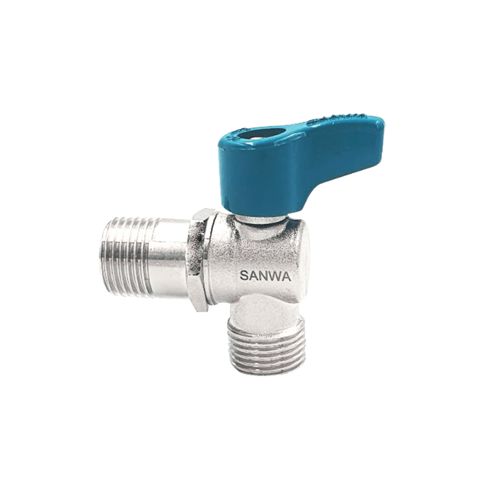 Mini Angle Ball Valve, Male x Male SANWA
