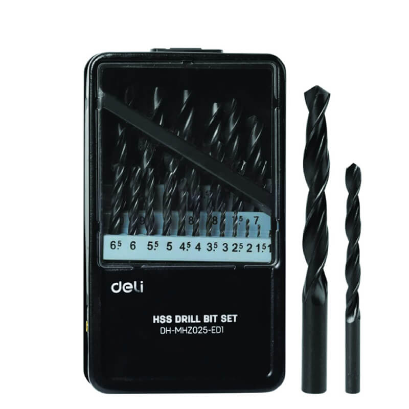 25-Piece Steel Drill Bit Set EDH-MHZ025-ED1 DELI+