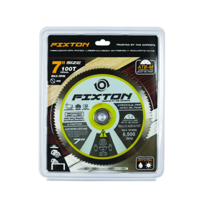 Circular Saw Blade 7" 100T Flat Tooth FIXTON+