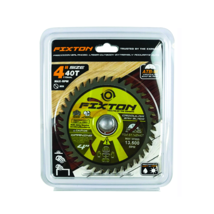 Circular Saw Blade 4" 40T Flat Tooth FIXTON+