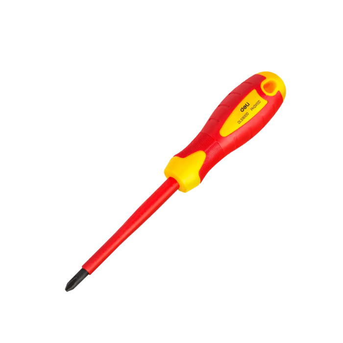 Insulated Phillips Screwdriver 2×100mm EDL516100 DELI+